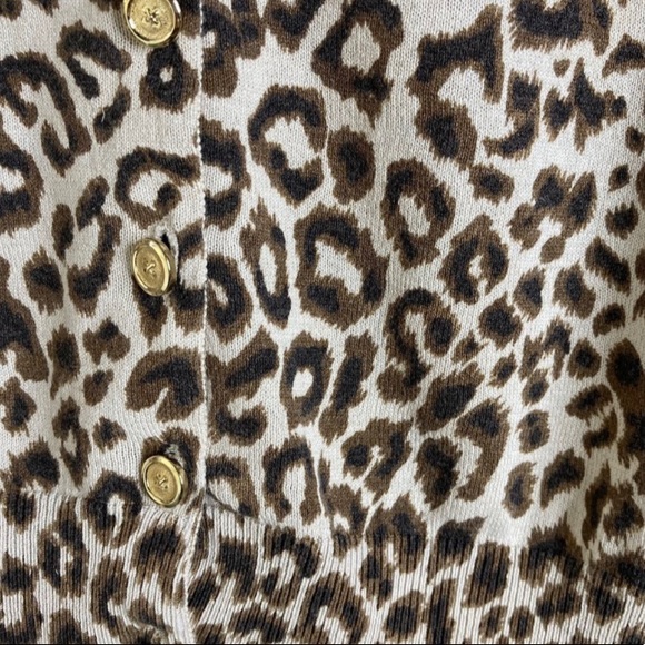 cheetah print button up cardigan - Picture 3 of 4